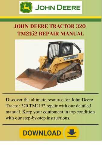 john deere 320 skid steer repair manual