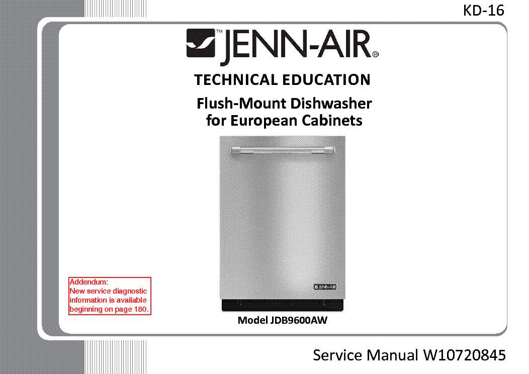 jenn air dishwasher repair manual