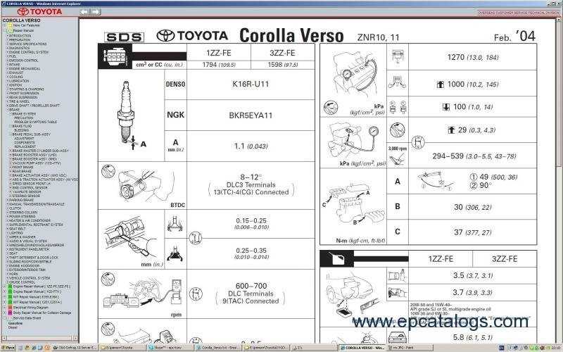 2004 toyota corolla repair manual