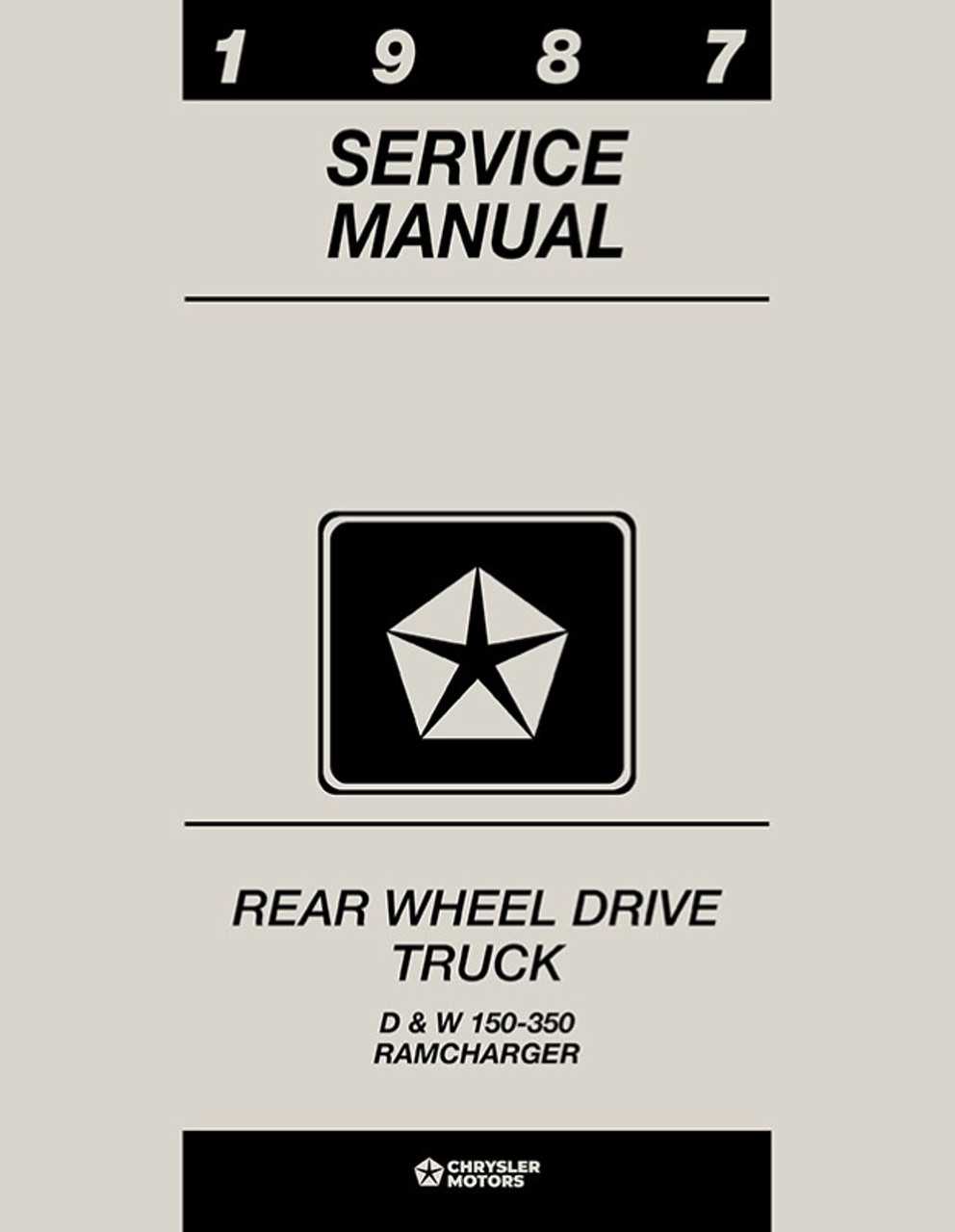 dodge ramcharger repair manual