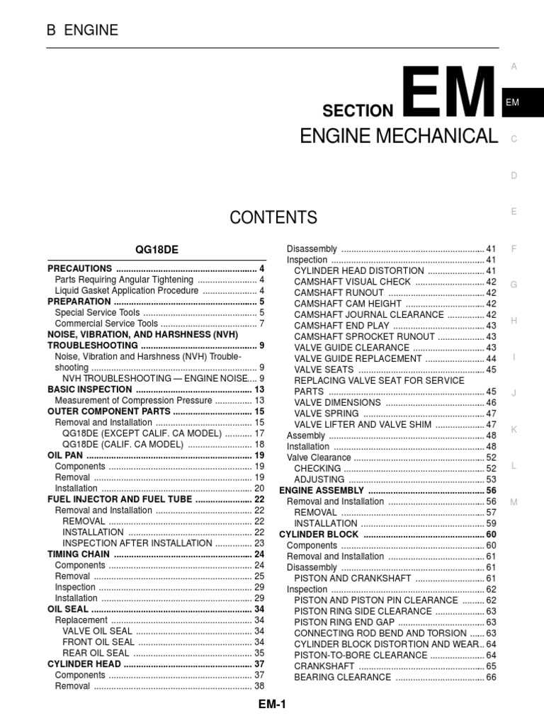 2001 nissan sentra repair manual