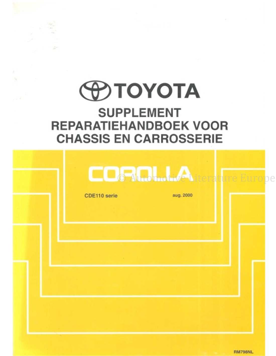 2000 corolla repair manual