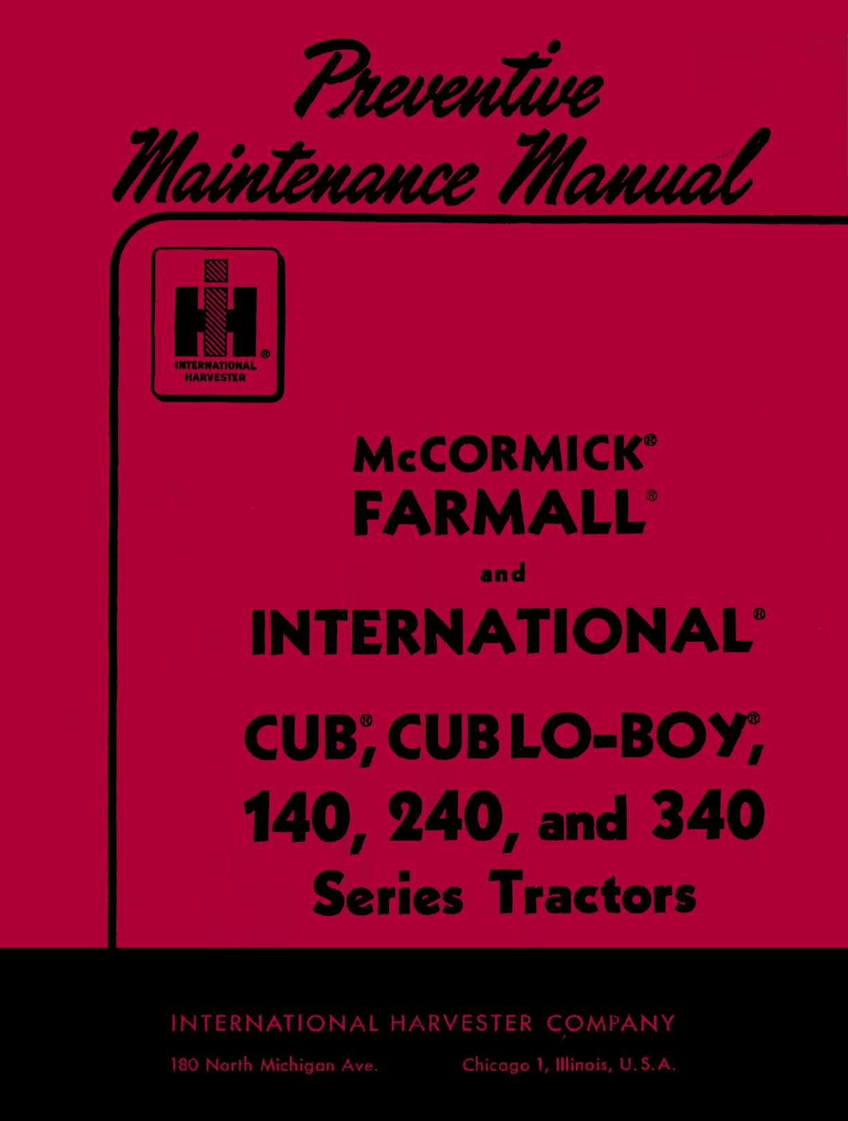 farmall 140 repair manual