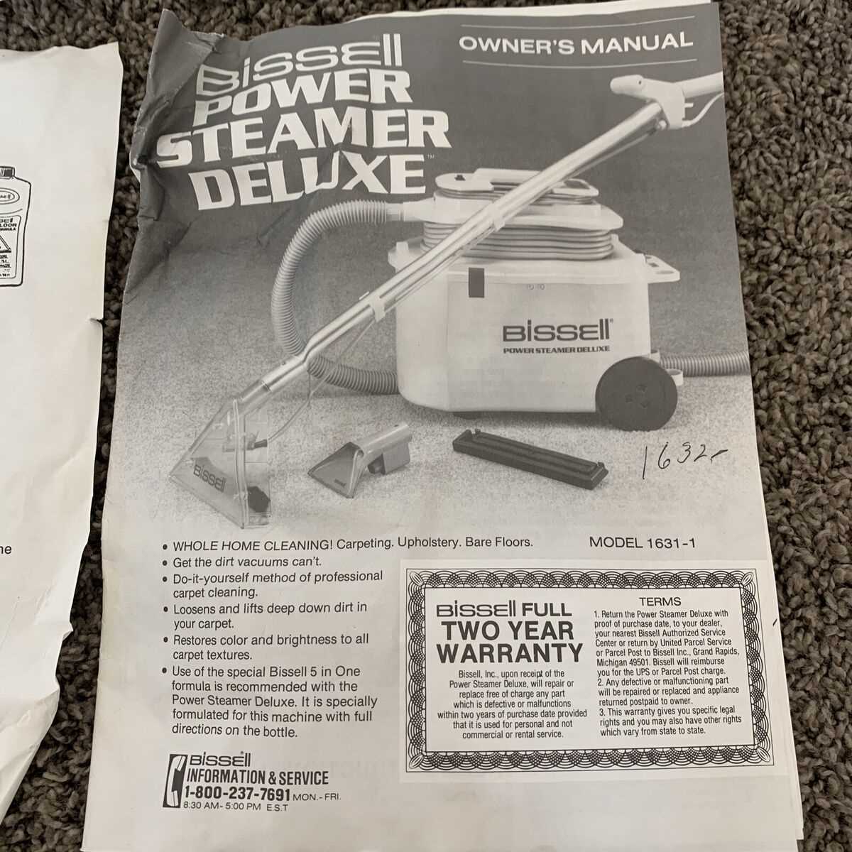 bissell power steamer repair manual