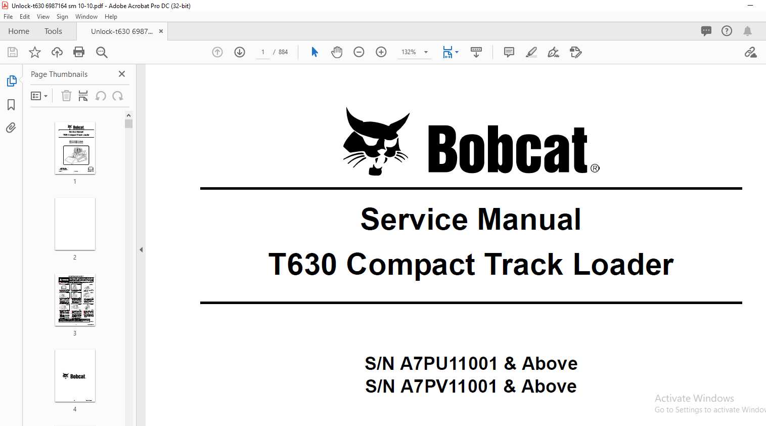 bobcat t590 repair manual