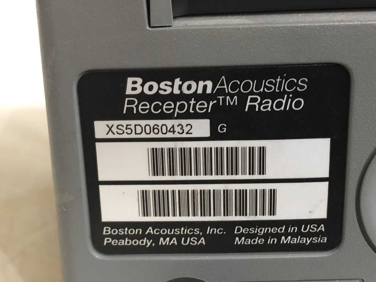 boston acoustics recepter radio repair manual