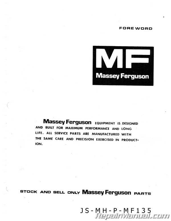 mf 135 repair manual