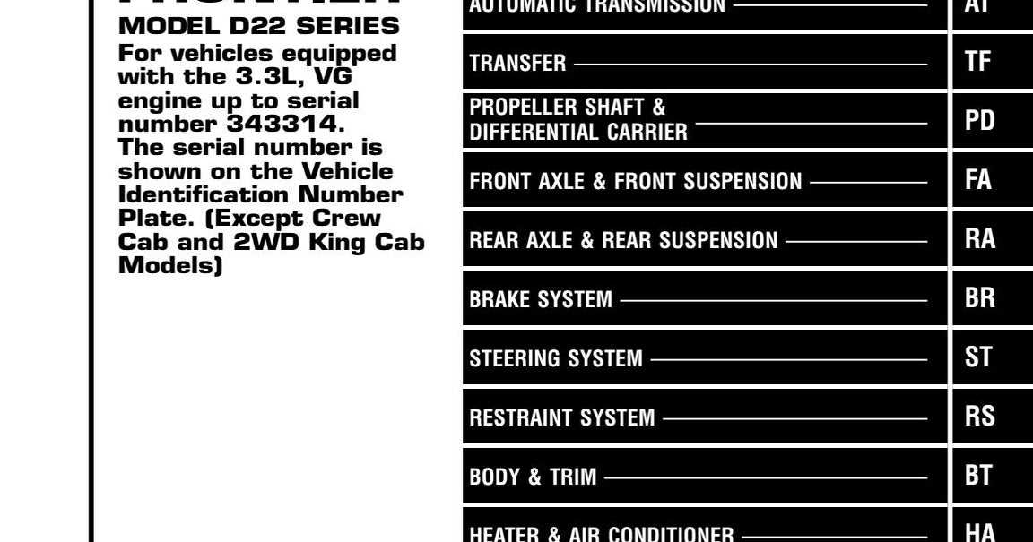 2000 nissan frontier repair manual