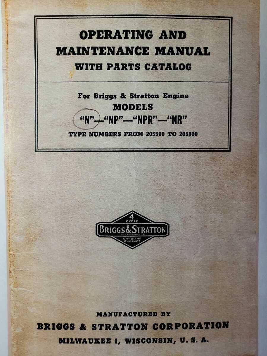 briggs & stratton repair manual all models