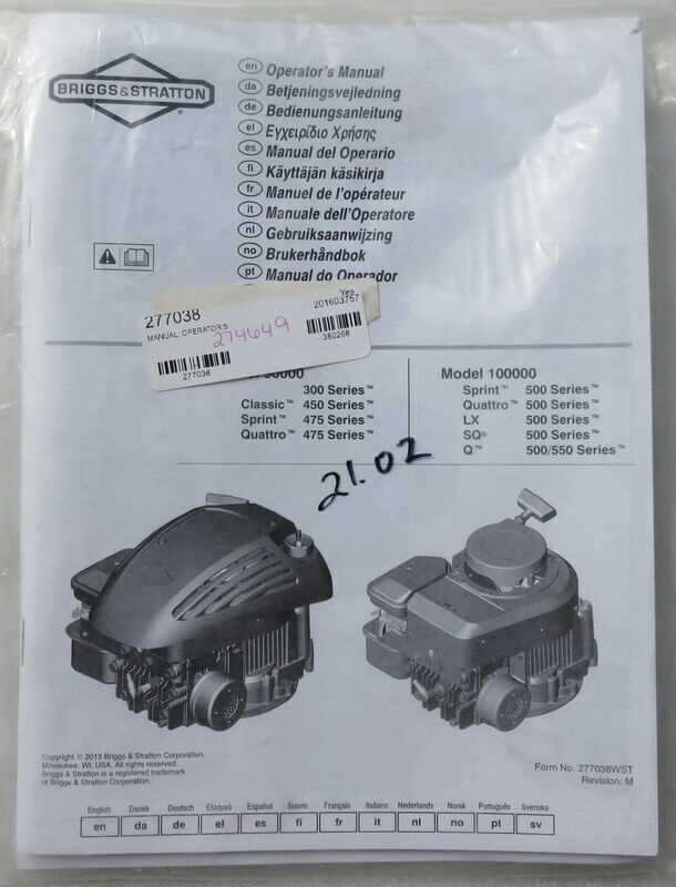 briggs and stratton model 90000 repair manual