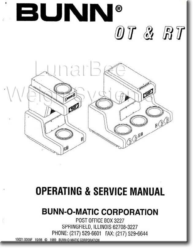 bunn coffee maker repair manual