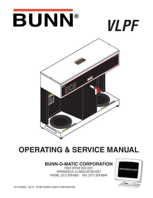 bunn coffee maker repair manual