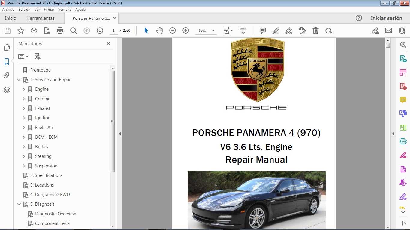 porsche panamera repair manual