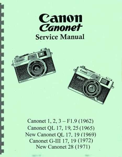 canonet ql17 giii repair manual