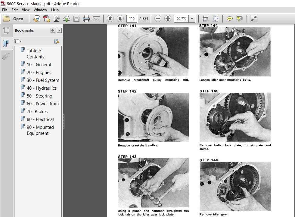 case 580 backhoe repair manual