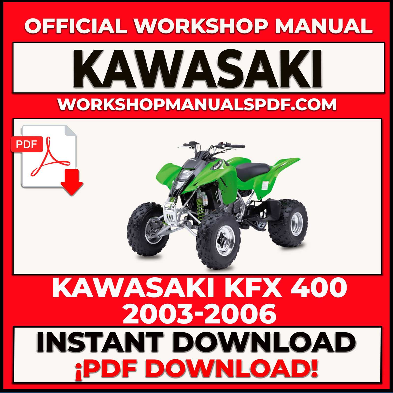 kawasaki kfx 400 repair manual