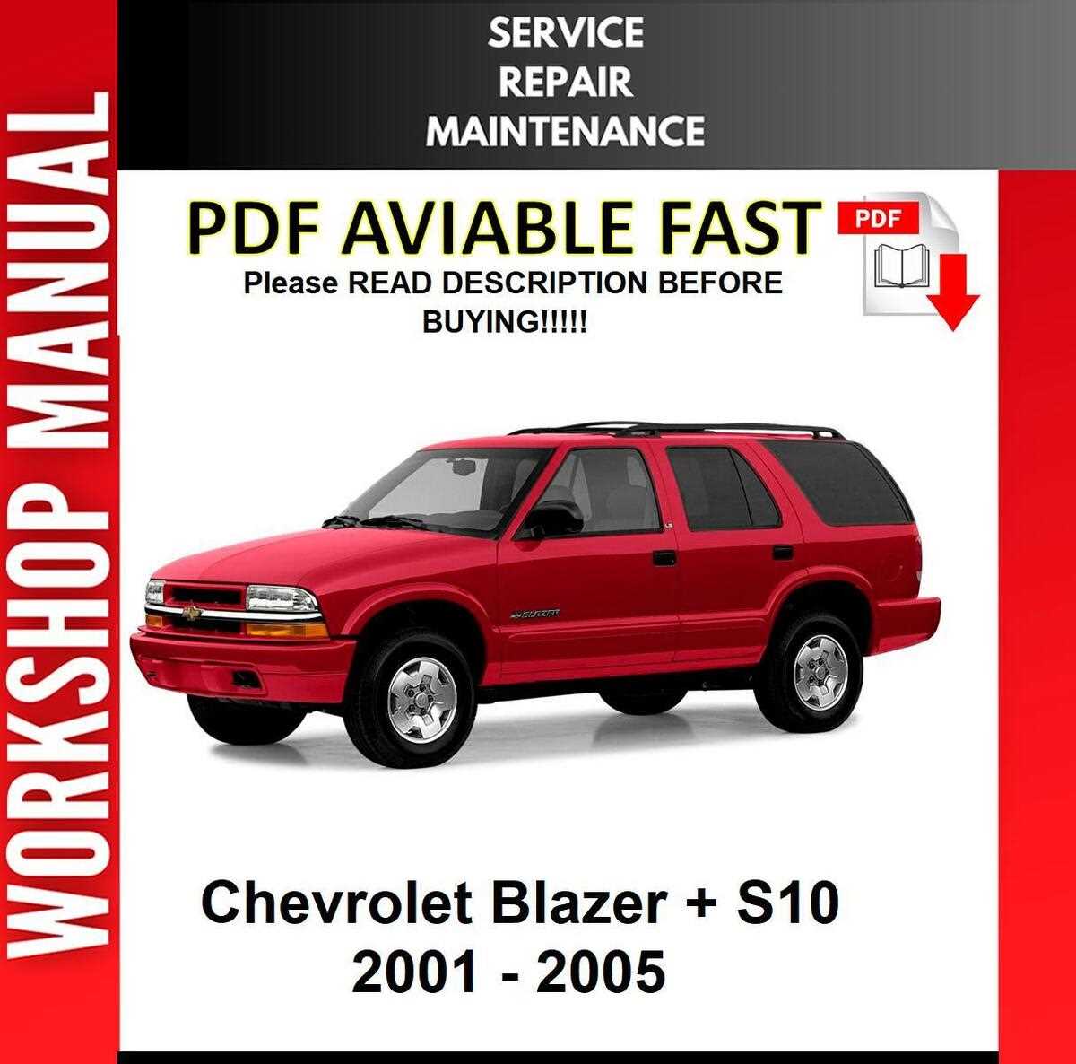 chevrolet blazer repair manual