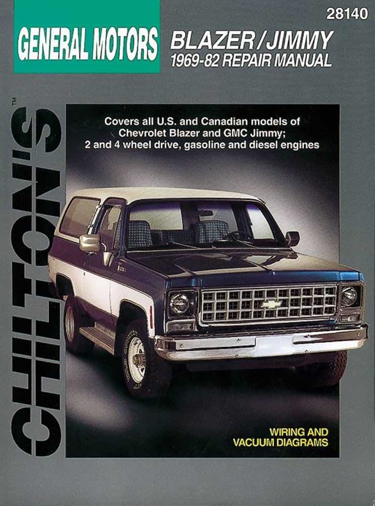 chevrolet blazer repair manual