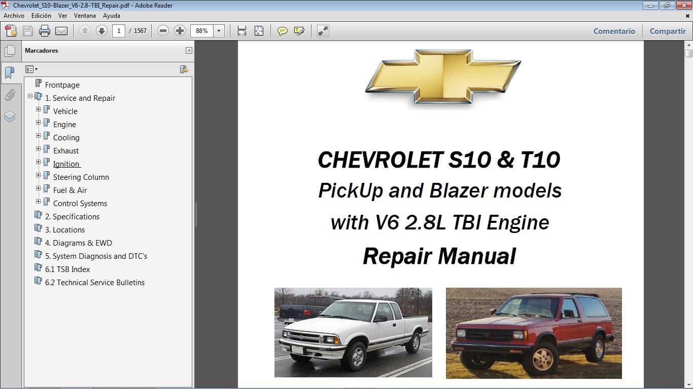 chevy blazer repair manual