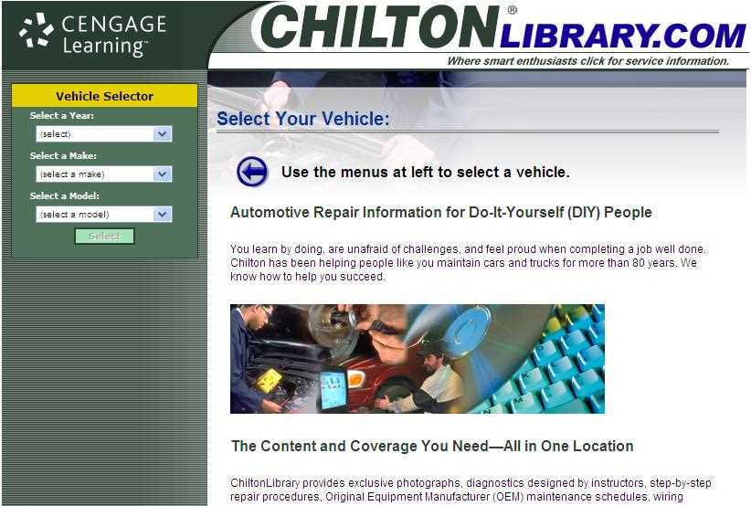 chilton auto repair manuals