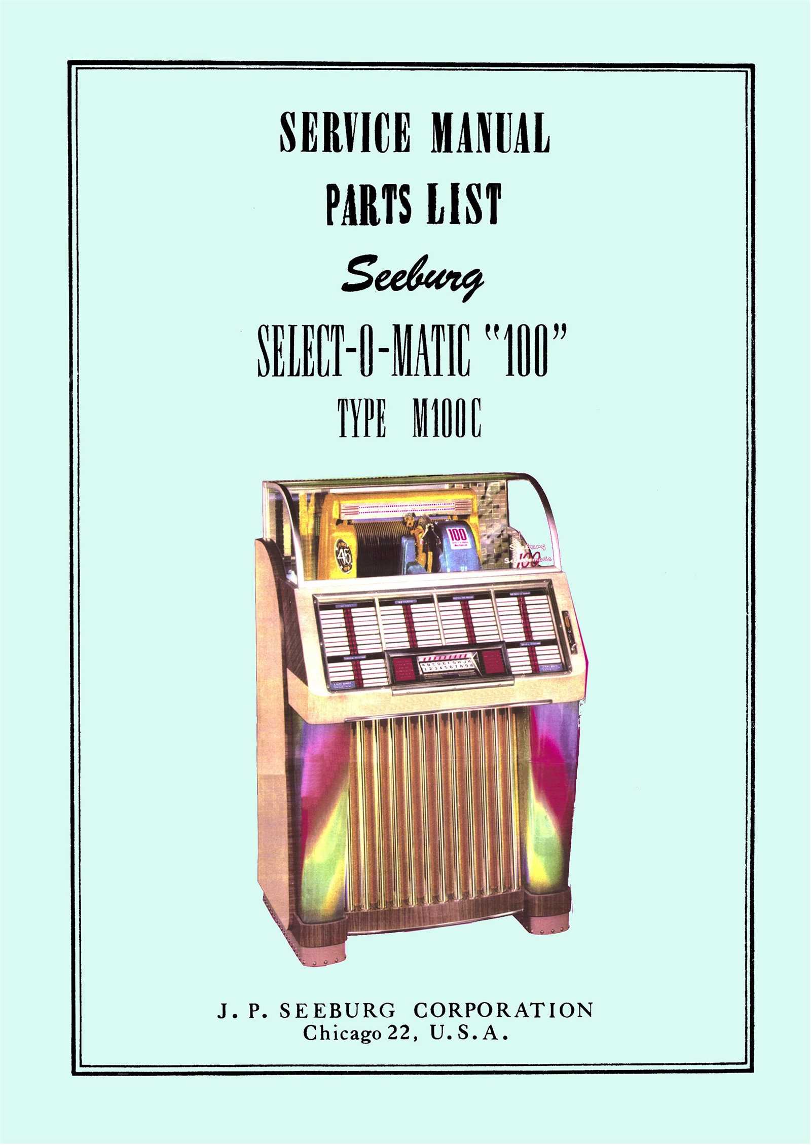 seeburg jukebox repair manual