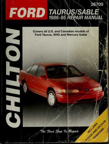 1989 ford taurus repair manual