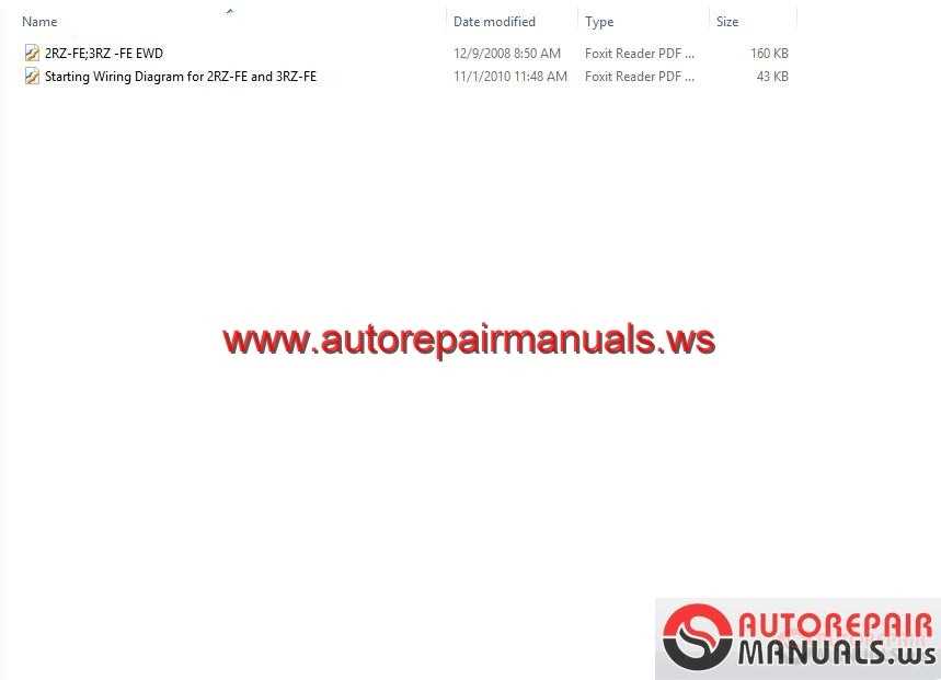 2rz e repair manual