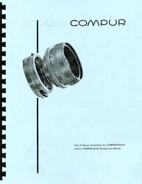 compur shutter repair manual