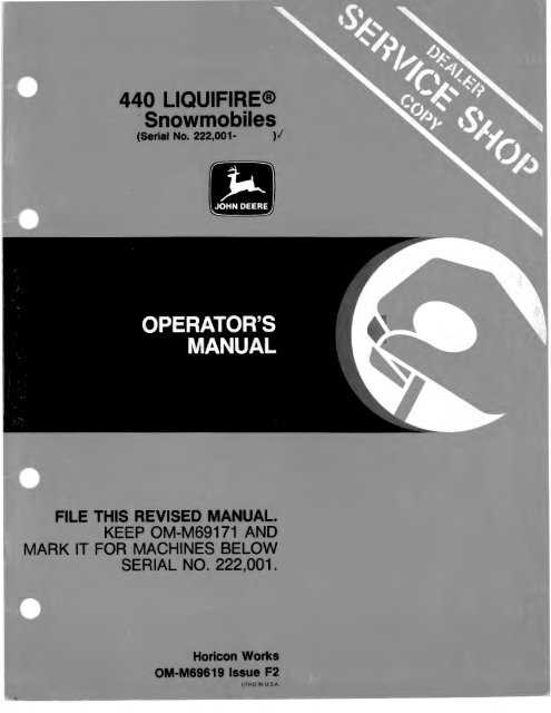 vintage snowmobile repair manuals