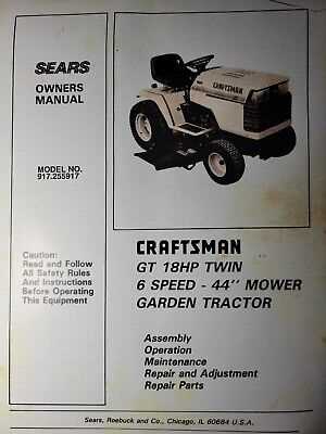 craftsman gt5000 repair manual