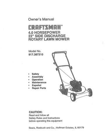 craftsman lawn mower repair manual