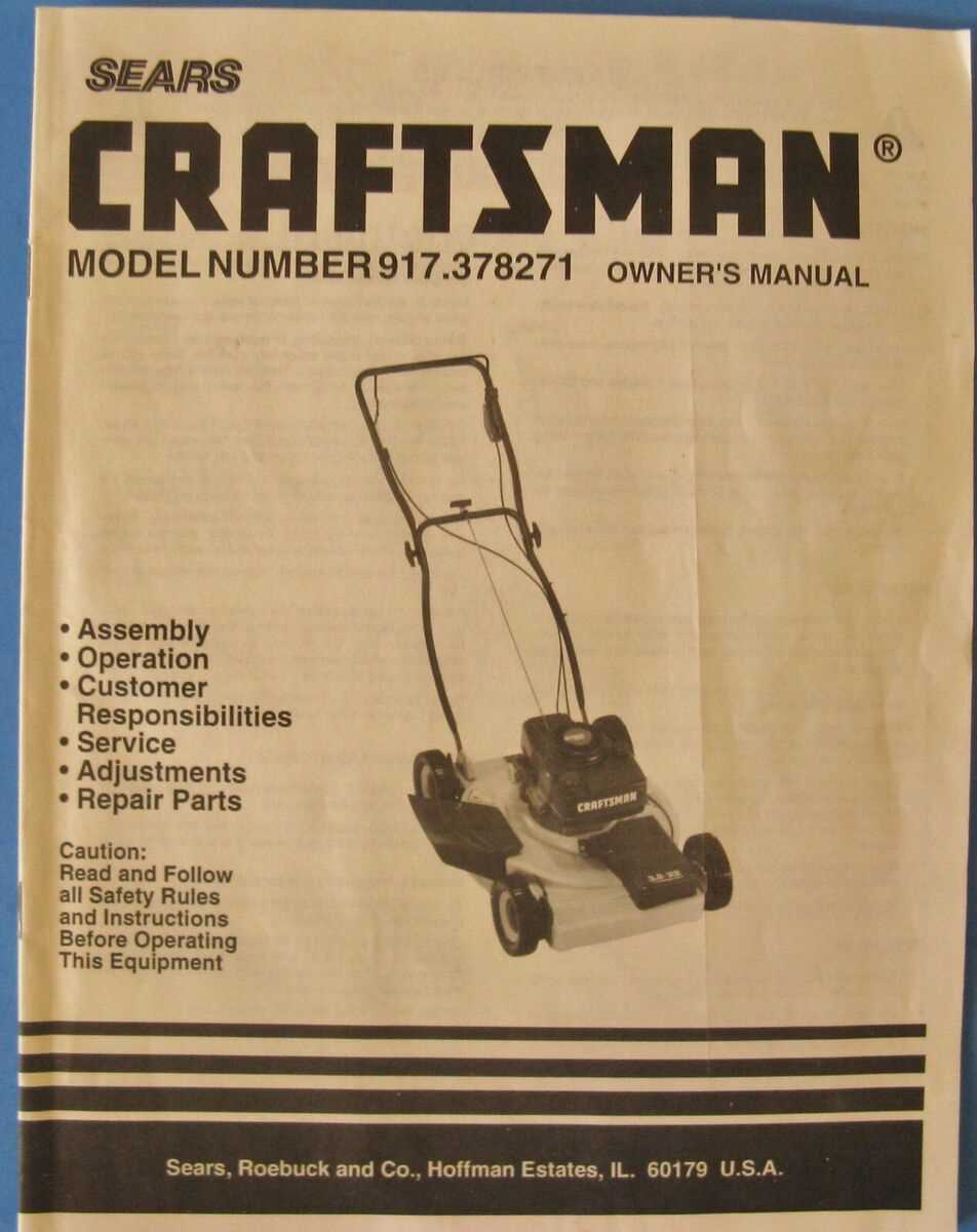 craftsman push mower repair manual