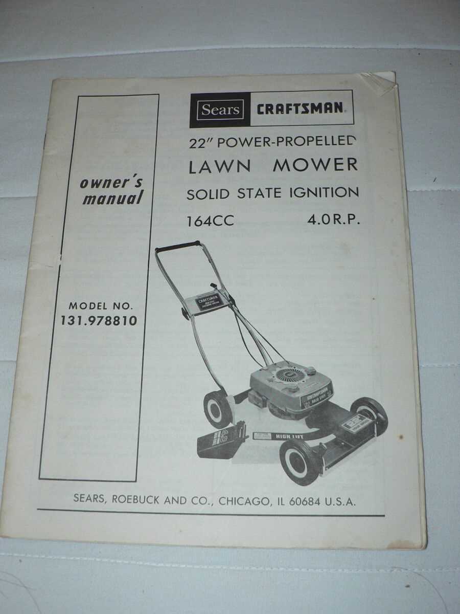 craftsman self propelled lawn mower repair manual