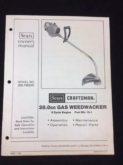 craftsman weed wacker repair manual