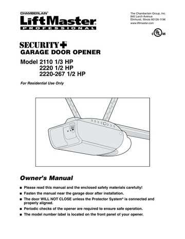 chamberlain liftmaster repair manual