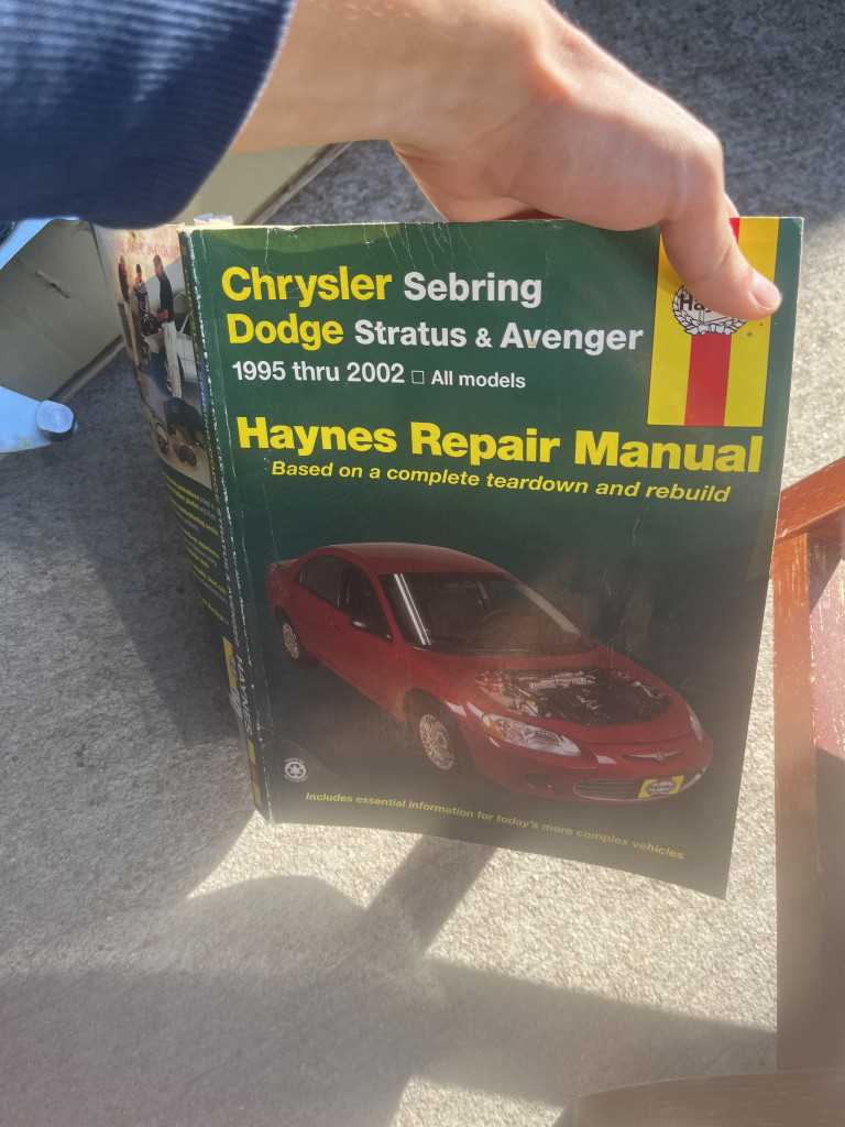 chrysler sebring convertible repair manual