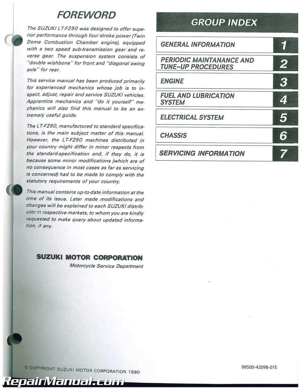 suzuki quadrunner repair manual