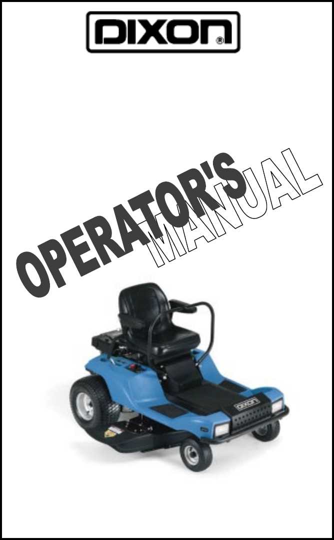 dixon lawn mower repair manual