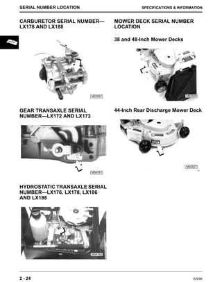 john deere lx176 repair manual