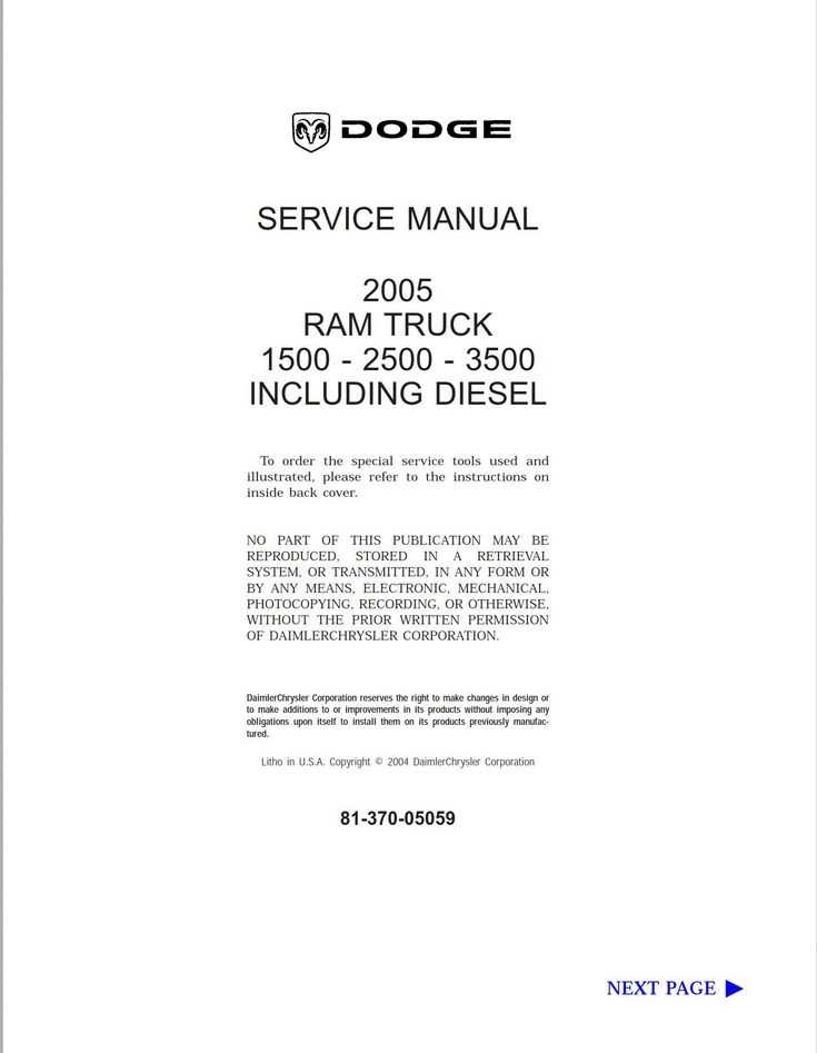 dodge ram 1500 repair manual