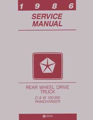 dodge ramcharger repair manual