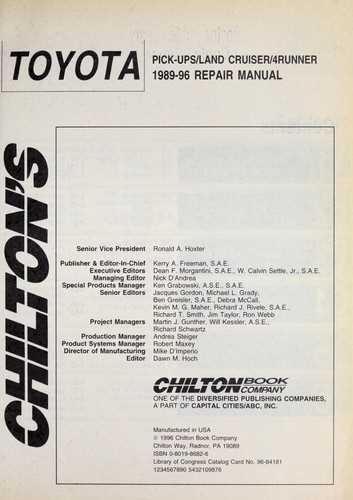 1996 toyota land cruiser repair manual