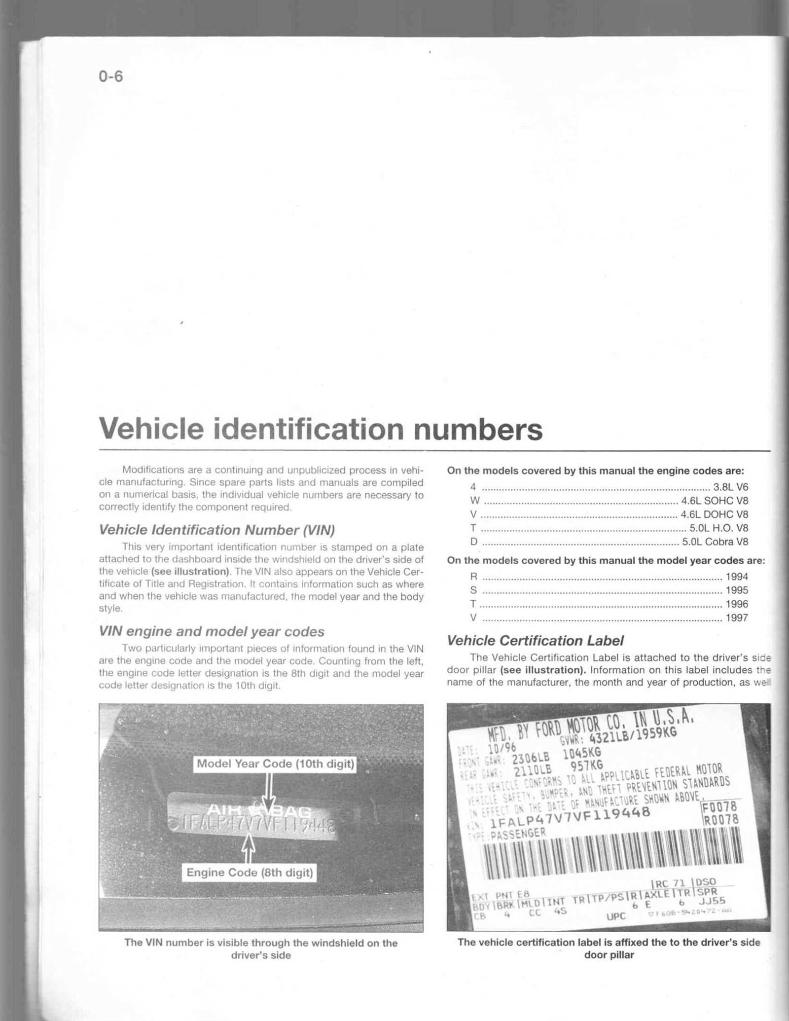 1996 ford mustang repair manual