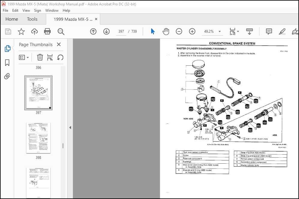 1999 mazda miata repair manual