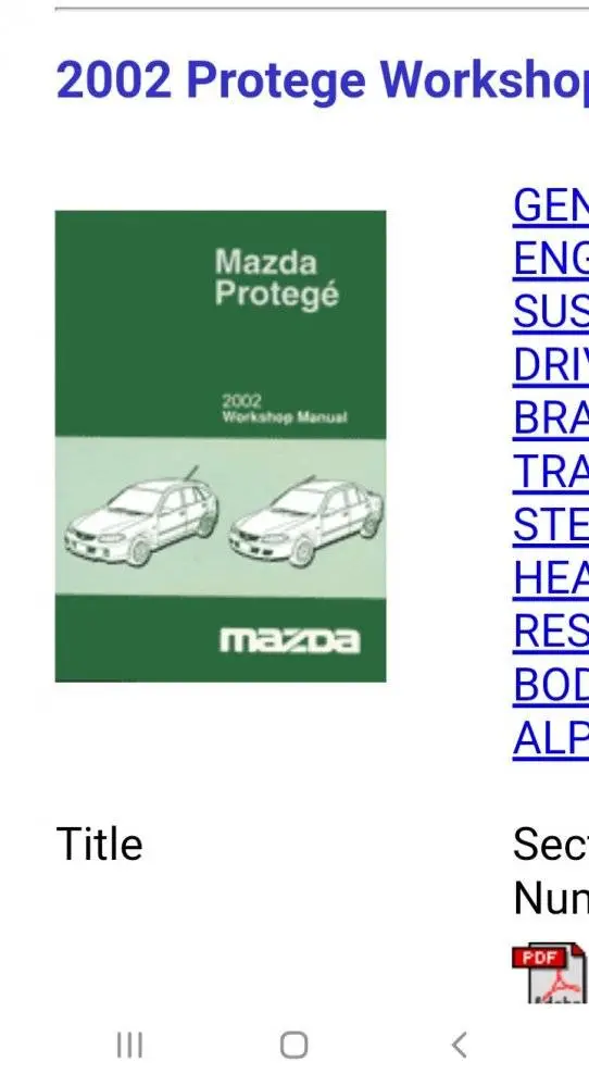 2003 mazda protege repair manual
