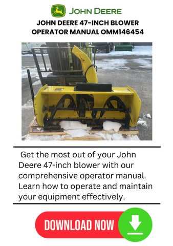 john deere 47 snowblower repair manual