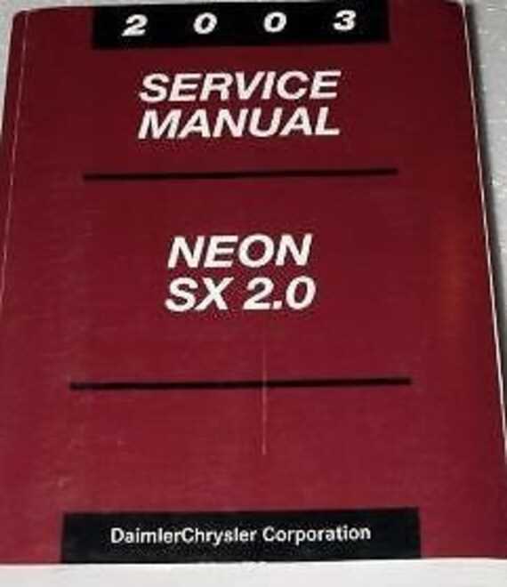 2003 dodge neon repair manual