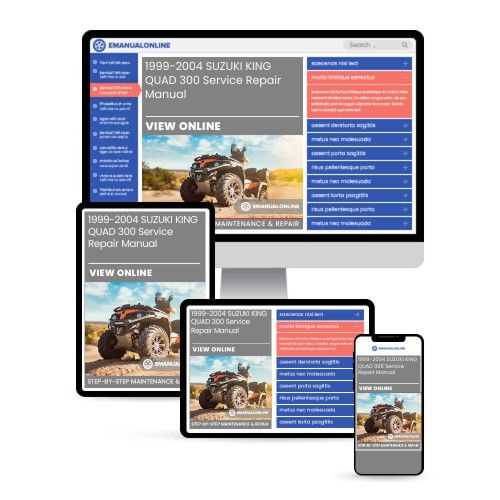 suzuki king quad repair manual