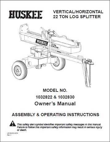 electric log splitter repair manual