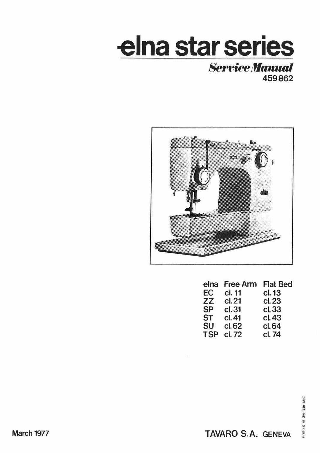 elna sewing machine repair manual